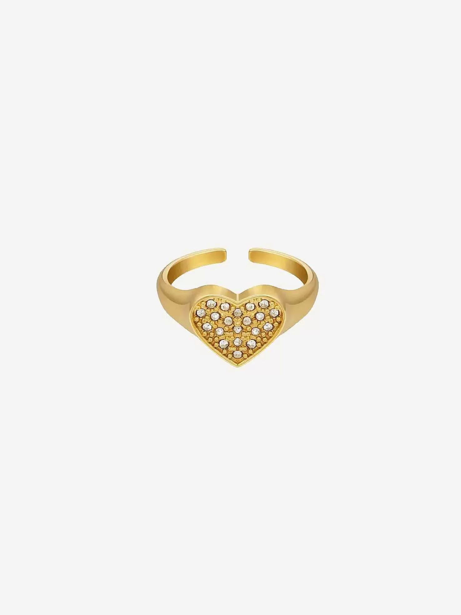 LOF Boutique Ringen>Diamond Heart Ring Gold