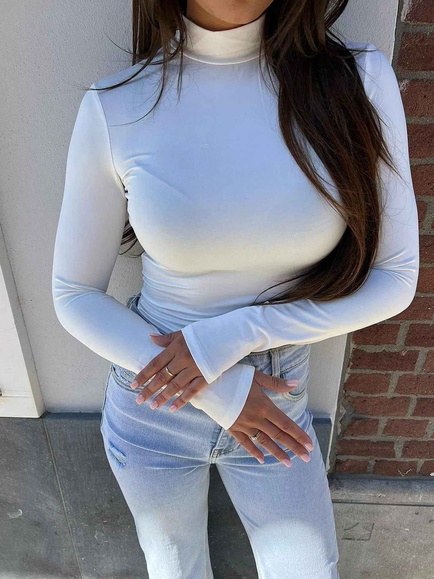 LOF Boutique Body's>Lizzy Long Sleeve Body White