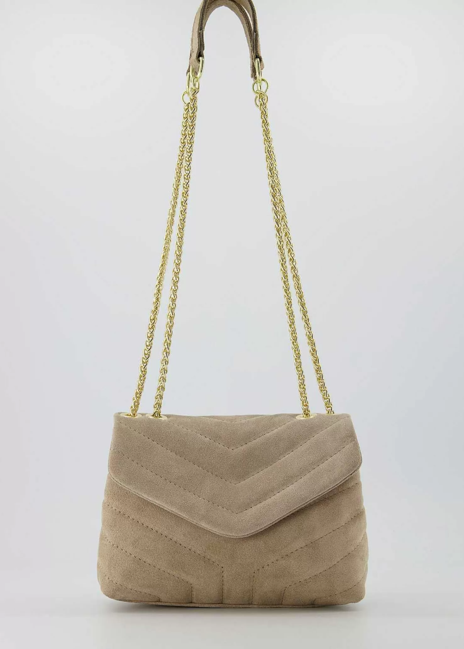 LOF Boutique Tassen>Seline Bag Suede Taupe